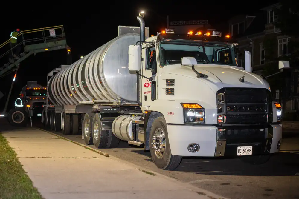 Truck loading at night time