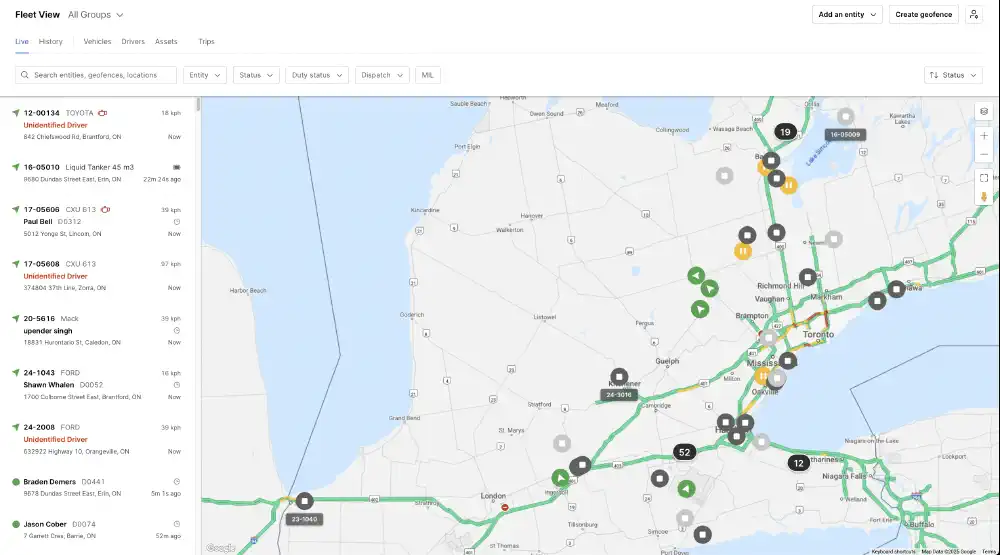 Map with points of interest