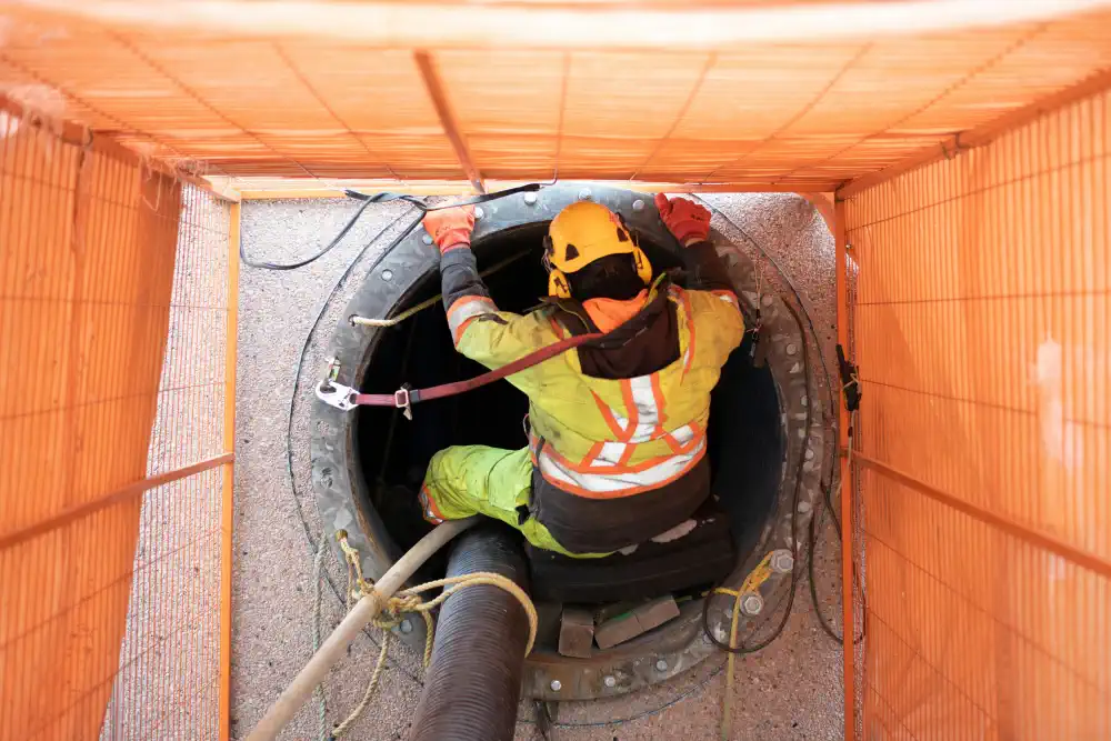 Staff entering a confined space